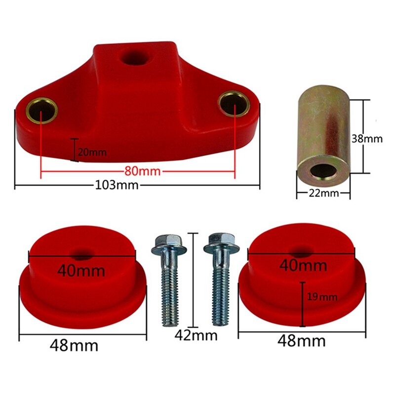 Car Front and Rear Gear Lever Stabilizer Bushing Kit Car Shift Lever Bushing for Subaru Impreza WRX BRZ Forester: 6 Speed