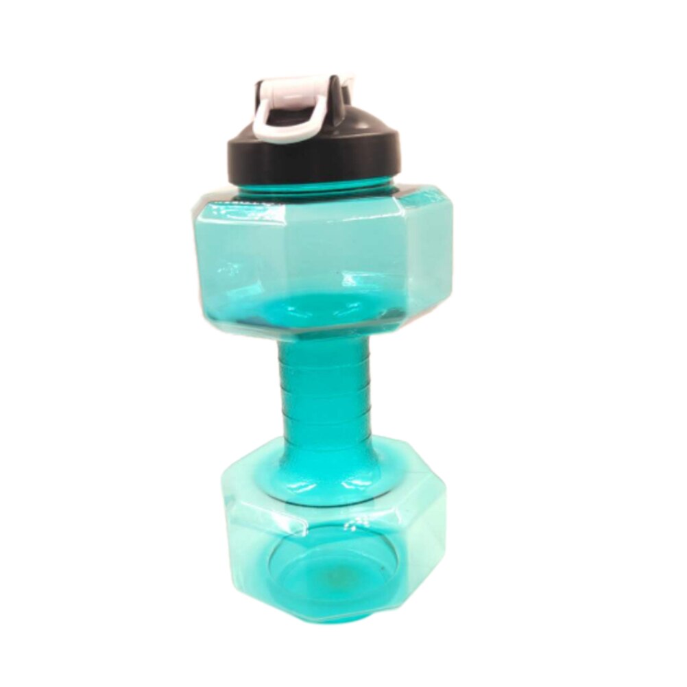 Bouteille d'eau de sport 2,2 l, haltère en forme d'haltère pour l'entraînement et le Fitness, unisexe: green