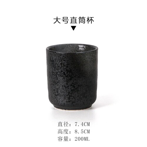 Japanese ceramic teacup water cup retro stoneware coffee cup home teacup commercial cooking tableware: BB 200ml