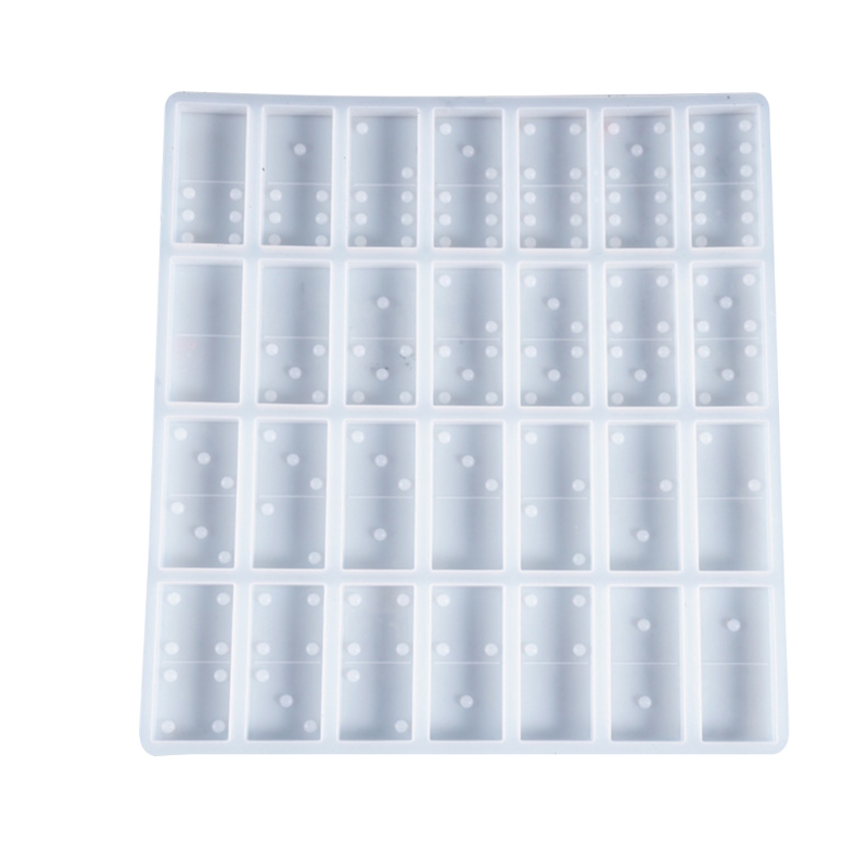 Crystal Epoxy Resin Game Mold DIY Making Tools Dominoes Casting Silicone Mould Christmas Year Decorations