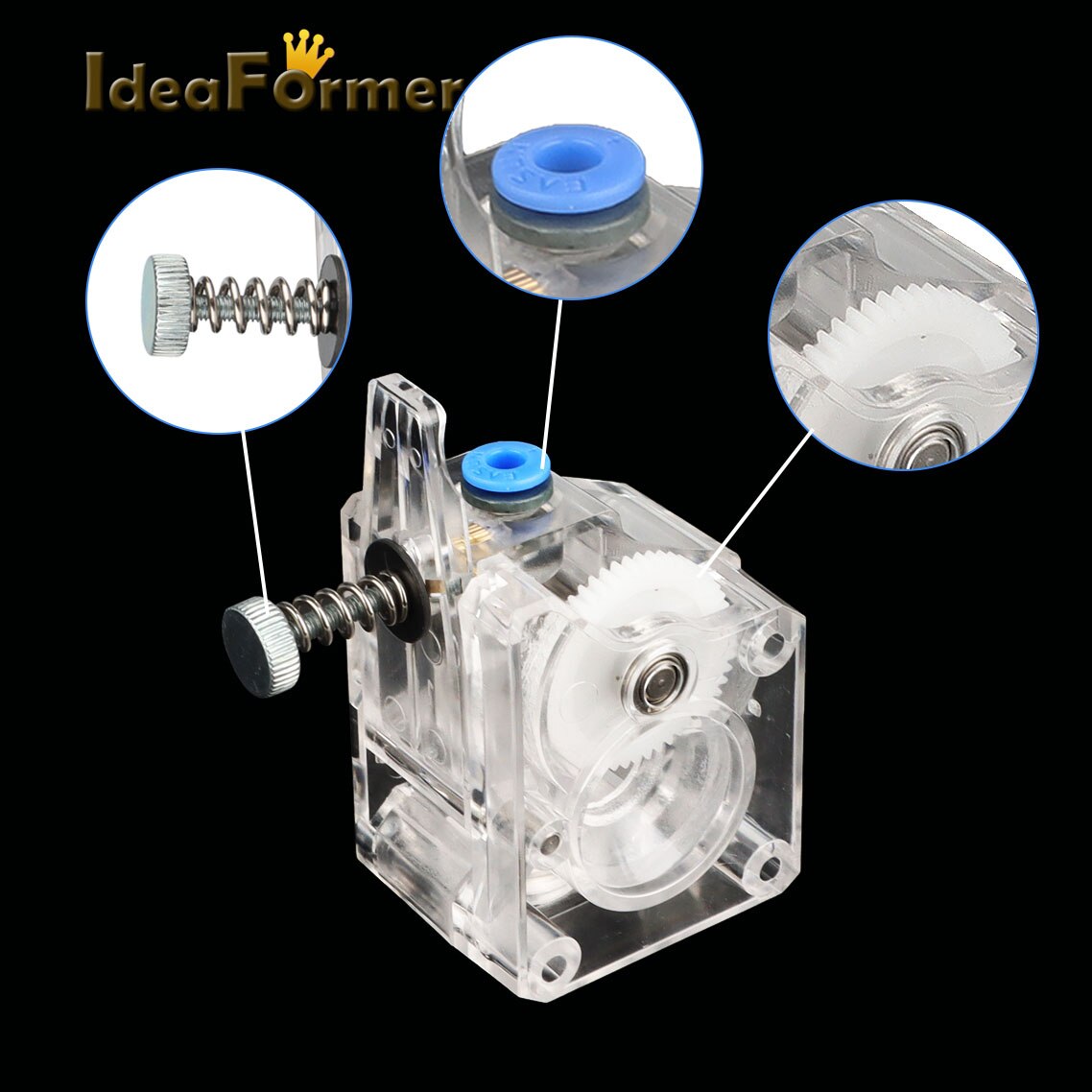 3D Printer Parts Extruder Clone Dual Drive Extruder Upgrade Bowden Extruder for 1.75mm PLA Filament for CR10 Blu-3 MK8 Reprap