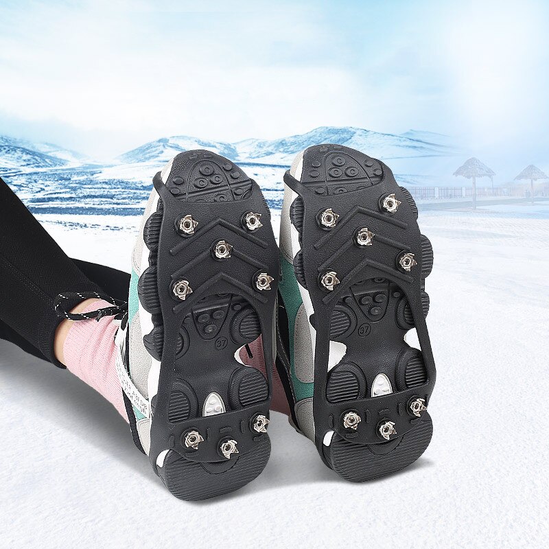 Espinho de sapato para escalada, sapato antiderrapante de neve para saltos, pontas, 8 pinos, 1 par