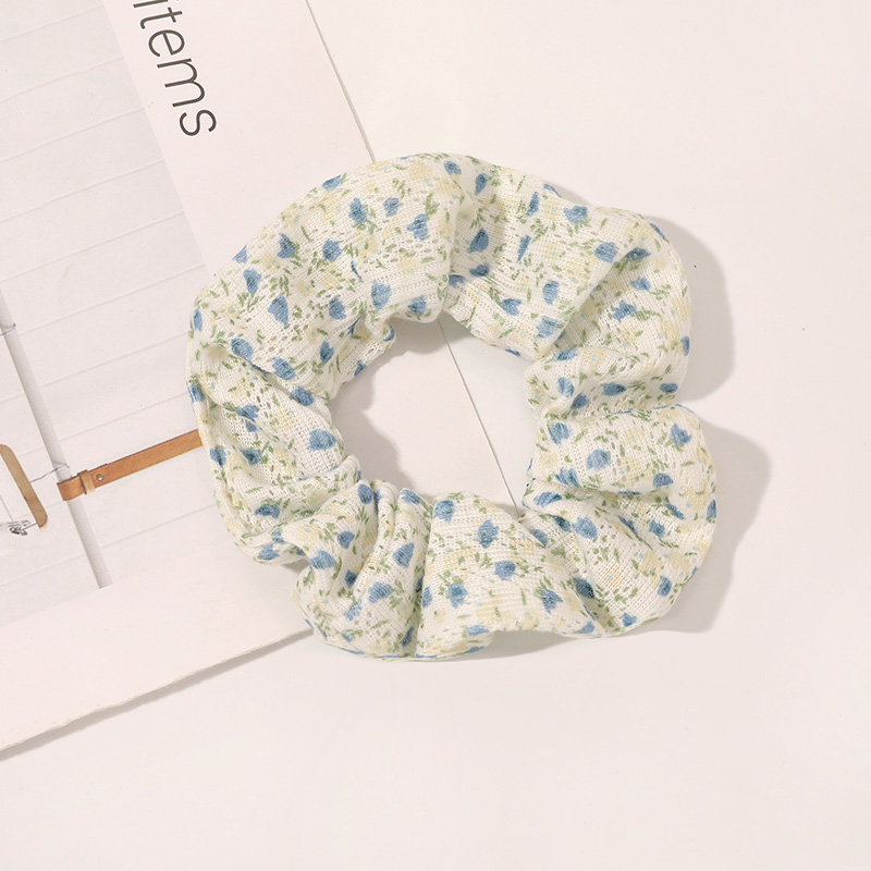 Coleteros coreanos con estampado Floral, cinta para el pelo, coletero, banda elástica para el pelo, lazos para el pelo, accesorios para el cabello: 6