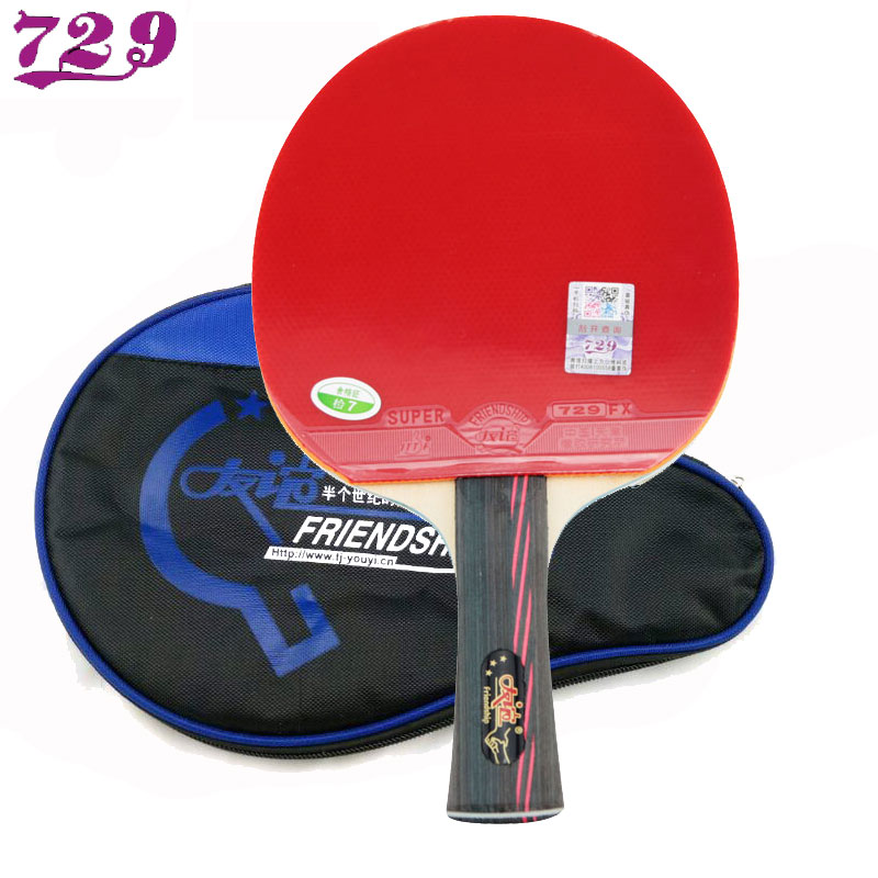 RITC 729 Friendship Gold 3 stars Y007# Pips-In Table Tennis Racket with rubbers free Case for PingPong [Playa PingPong]