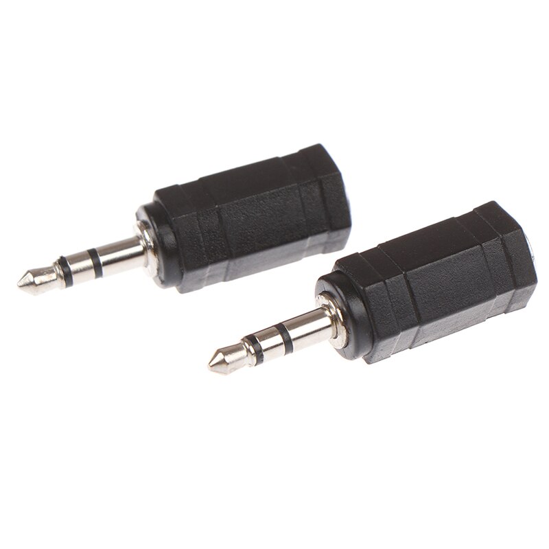 2Pcs 3.5mm male to 2.5mm female stereo audio mic plug adapter mini jack cable