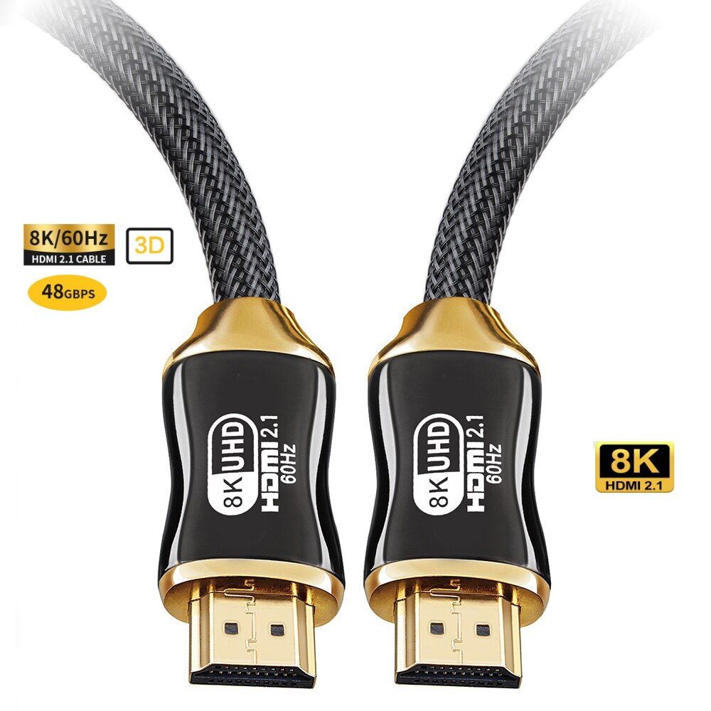 8K @ 60H Hd Hdmi 2.1 Kabel 48Gbps 3D Vision 8K Hdmi Naar Hdmi Adapter Kabel voor Hdtv Box Dvd Projector Computer Ps 3 Ps 4