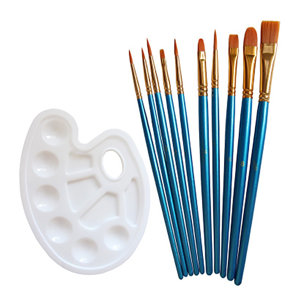 Acrylic Paint Set With 10Pcs Brush 1pc Palette 36 Colors Office Stationery Student Painting Materials Art Supplies
