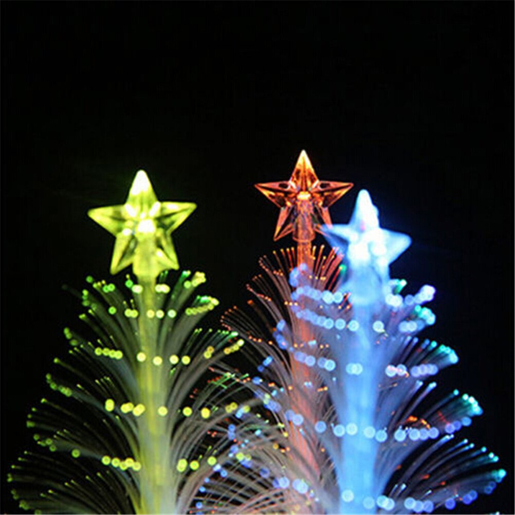 1 st julgranslampa ljus färgglada led-fiberoptisk nattlampa barn xmas xmas dekoration nattlampa leksak