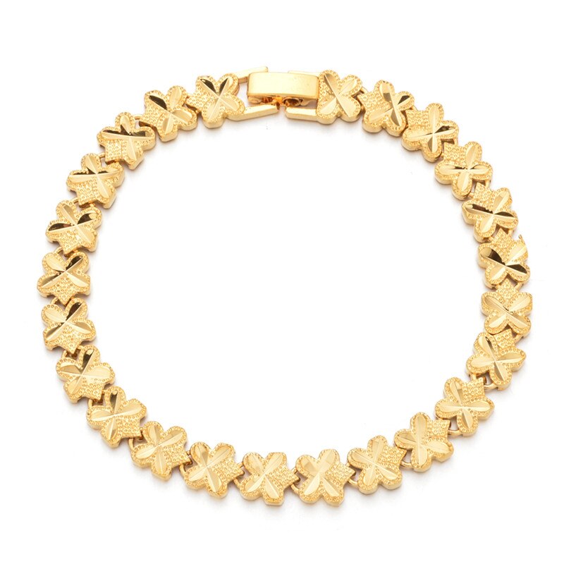 À la Or Chaîne Bracelets Pour Femme Hommes Cuivre Poli Multi-style cubain lien Chaîne Bracelet & BangleJewelry Sans Fondu: Style 4