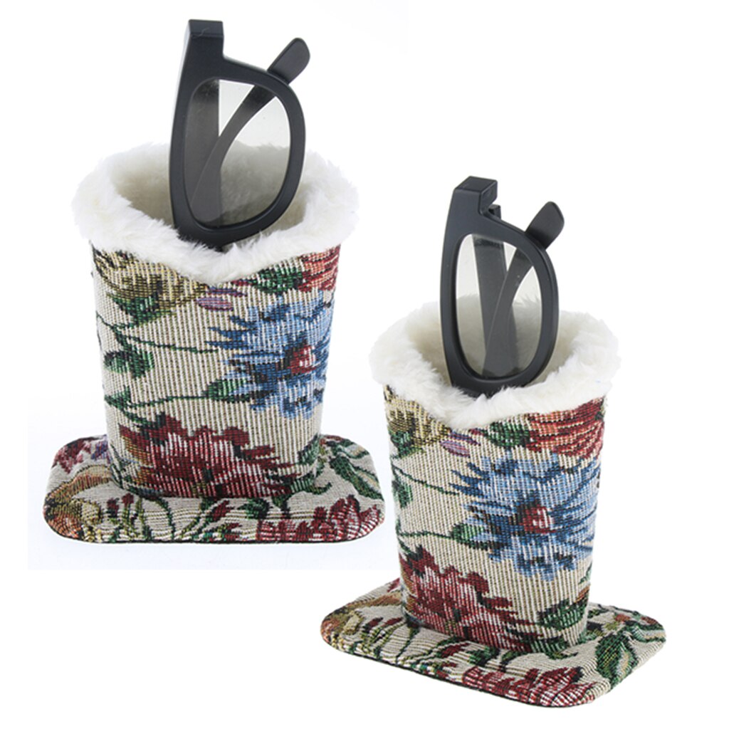 2 kpl muhkea vuori silmälasipidike lasitelineet kotelo silmälasimallistot teline näytön järjestäjä tv-ohjain säilytys pöydälle