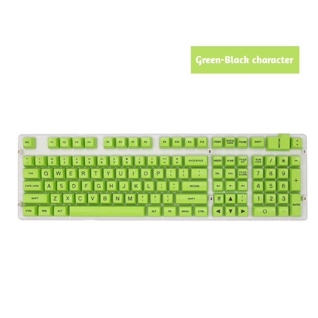 108pcs SA Spherical ABS Keycap For Mechanical Gaming Keyboard Double Color Injection Blg Font For Blue/Red/Brown/Black Switch: Green-2