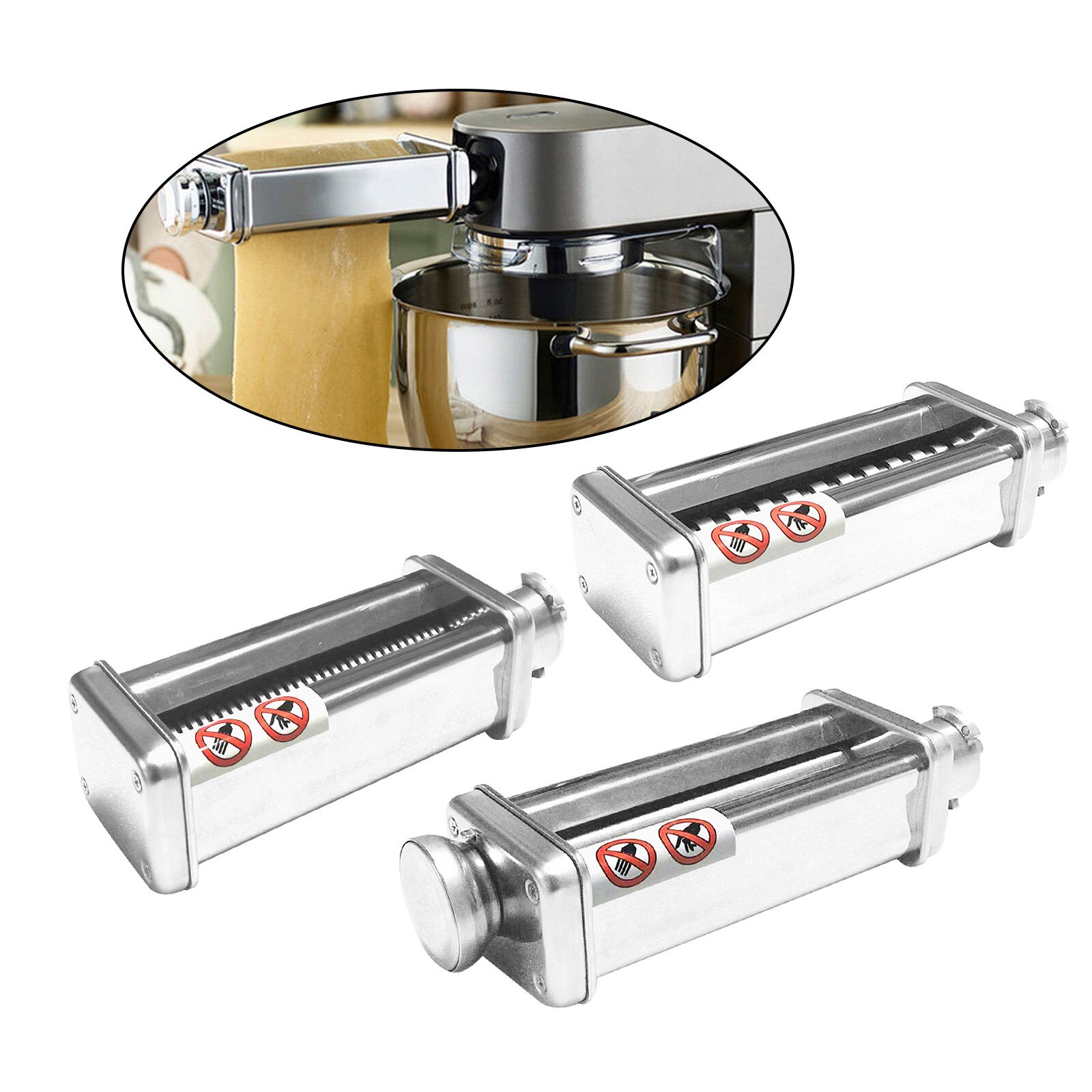 Alloy Stainless Steel Pasta Maker Attachment Spaghetti Cutter Fettuccine Cutter for KenWood Stand Mixer