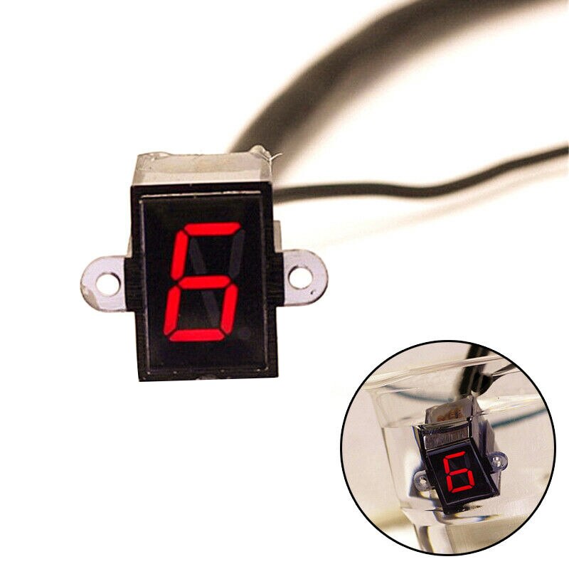 Green Led Universal N-6 Digital Gear Indicator Motorcycle Display Shift Lever Sensor Motorbike Accessories