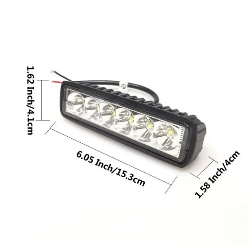 2PCS 18w 6 LED Auto Arbeit Licht DRL Scheinwerfer Hohe Helle Wasserdichte Auto Offroad SUV Lkw Scheinwerfer fahren Lampe 12V 24V 6000K