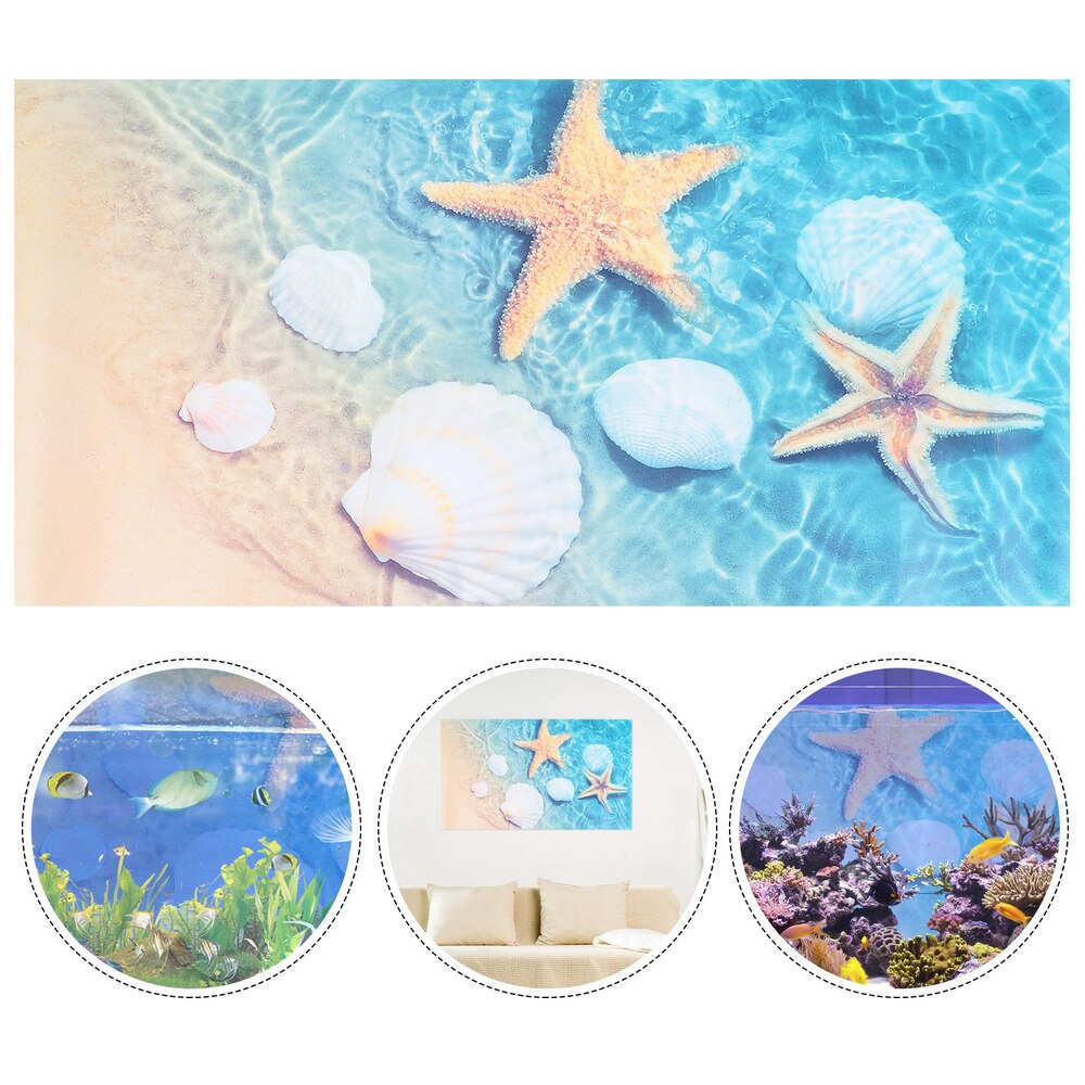 Fish Tank Decals Aquarium Background Poster Backdrop Stickers Paper