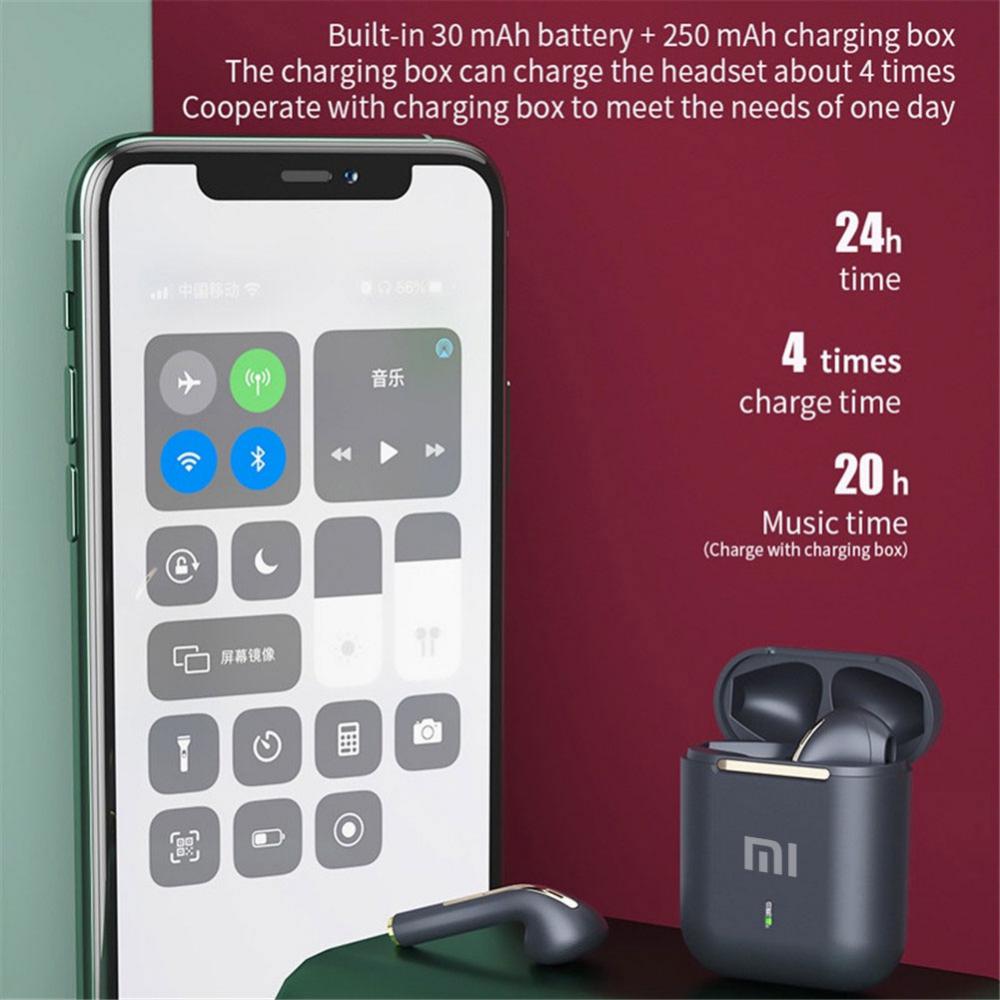 Xiaomi  j18 trådløse øretelefoner hifi in-ear stereomikrofon bluetooth berøringsvanntett støydempende hodetelefon for ios android