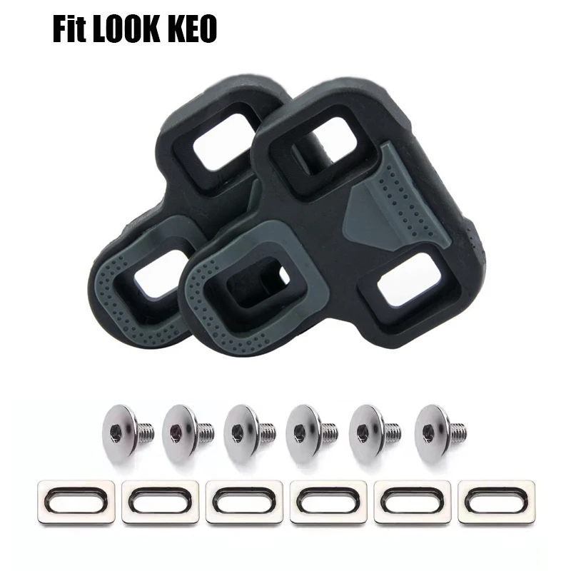 Pedals Cleats Fit LOOK KEO System Road Cycling Cleats 4.5 Degree Floating Self-locking Bicycle Cleat Pedal Part Bike Accessories: WHITE