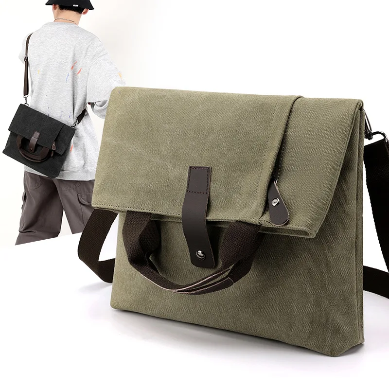 Heren canvas schoudertas zakelijke reis crossbodytas heren multifunctionele messenger tas heren aktetas heren handtassen shoppers