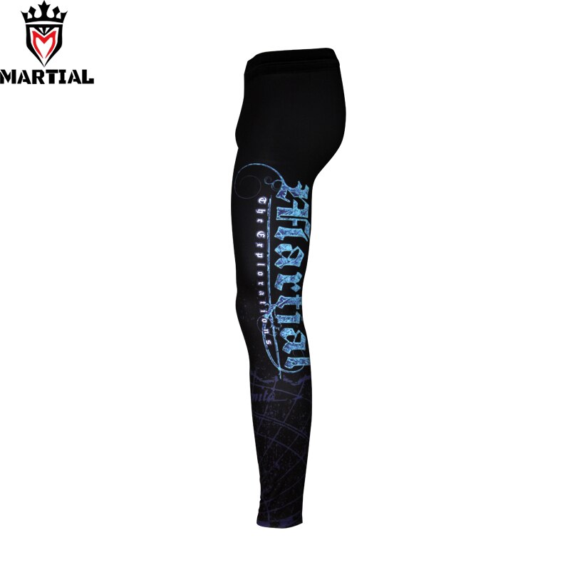 MARTIAL MMA Leggings - Men's Thai Boxing Pants - BJJ Spats - Quick Dry Polyester/Spandex