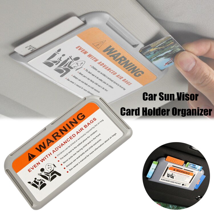 Auto Zonneklep Kaarthouder Organizer Sterk Plakken Opbergen Opruimen Auto Instrumentenpaneel Deur Kaart Clip Auto-interieur Accessoires