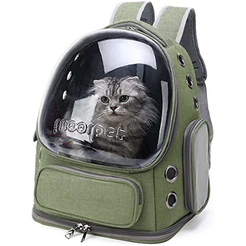 Mochila De Transporte para gatos, mochila para perros pequeños, bolsa de burbujas para mascotas con orificios de aire, portador de viaje aprobado por la aerolínea: Lavanda