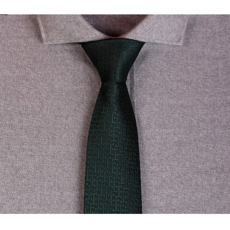 Gentleman Business Neck Tie Dark Green 7CM Tie For Men Business Suit Work Necktie With Box