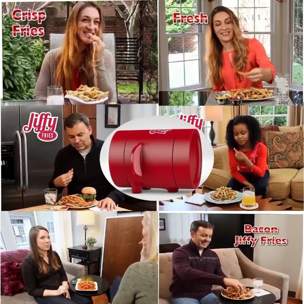 Microwave Fries Maker Copper Fries Potatoes Maker Slicers French Fries Maker Jiffy Fries Cutter Machine( With box)