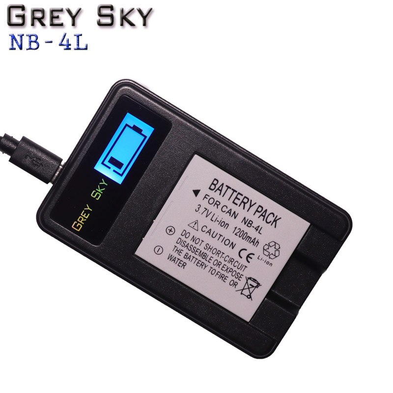 bateria NB-4L NB 4L NB4L battery pack + LCD USB Charger for Canon IXUS 60 65 80 75 100 I20 110 115 120 130 IS 117 220 225 camera