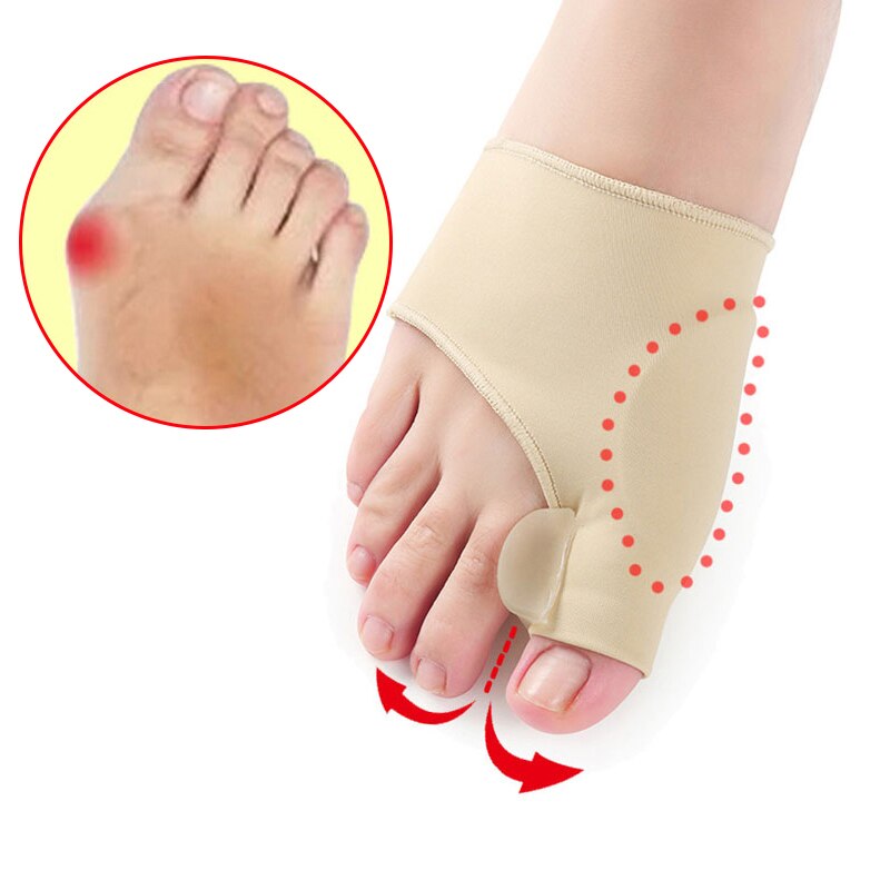 Silicone Bunion Corrector Gel Pad Stretch Nylon Hallux Valgus Protector Guard Toe Separator Orthopedic Pedicure Socks Feet Care