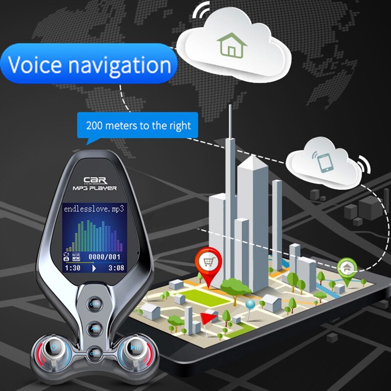 JINSERTA Bluetooth 5,0 FM Transmitter QC 3,0 Schnelle Ladegerät TF-Karte U Disk Auto Mp3 Player Musik ordner schalter AUX In Ausgang