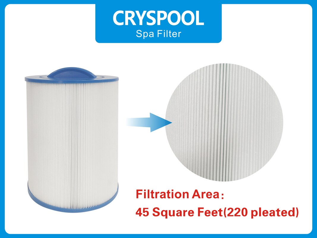 2Pack Spa Filter für Unicel 6CH-940, pleatco PWW50P3 ,Filbur FC-0359, Whirlpool Filter,45 SQ.ft