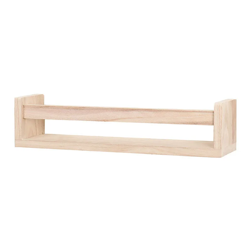 Keukenplank Houten aan de muur gemonteerde niet-poreuze keukenkruidenopbergrek Huishoudelijke multifunctionele boekenkast Displayrek