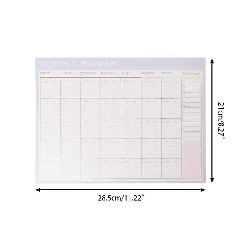 Monthly Paper Pad 20 Sheets DIY Planner Desk Agenda School Office Supplies