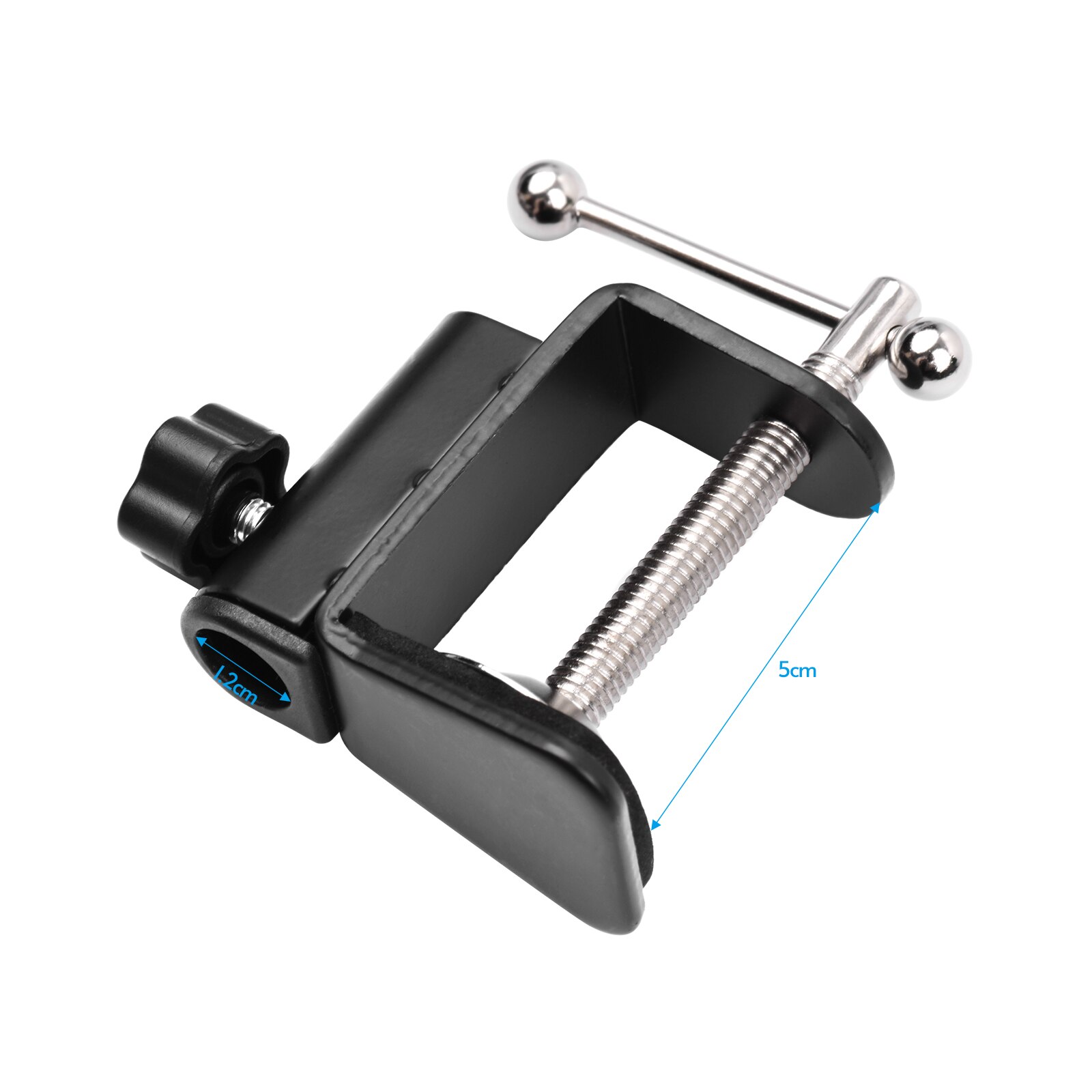 C-shaped Arm Stand Clamp Desk Mounting Clamp with Adjustable Positioning Screw for Microphone