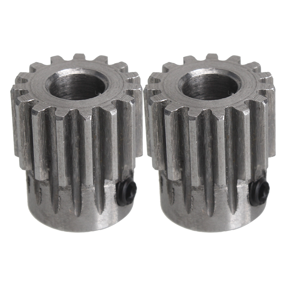 PBLOOT 2 pcs Module 1 15 Tanden 4/5/6/6.35/7/8mm Gat diameter Motor Metalen Stalen Tandwiel