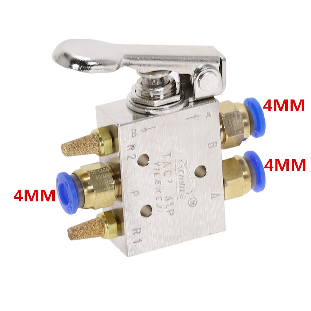 Zawór mechaniczny TAC2-41P zawór wydechowy 2 pozycja 5 sposób 1/8 "powrót sprężynowy dźwignia zawór pneumatyczny przełącznik w złączki: 4MM