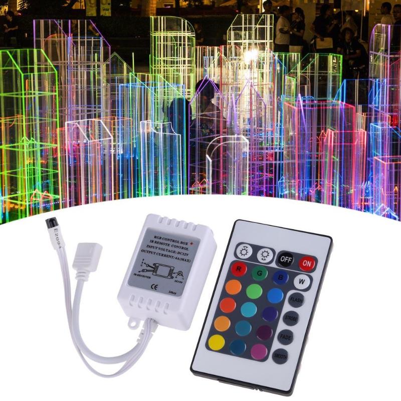 24 Keys IR Remote Controller Wireless Light Strip Security Drive 5050 RGB LED Light Strip Light Control Box RGB Controler