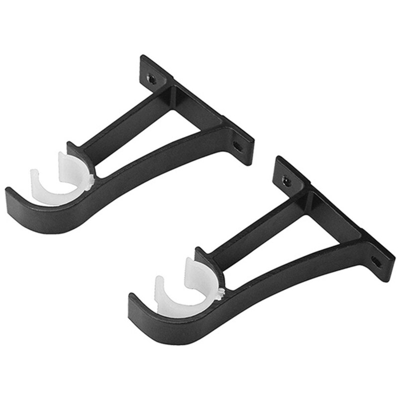 Support de tringle à rideau robuste, 6 pièces, à suspension unique, montage mural en métal