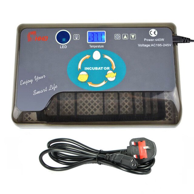 Full Automatic Incubator Brooder Farm Hatchery Machine 12 Egg Hatcher Chicken Automatic Egg Incubator Goose Bird Quail Brooder: GB PLUG / 220V