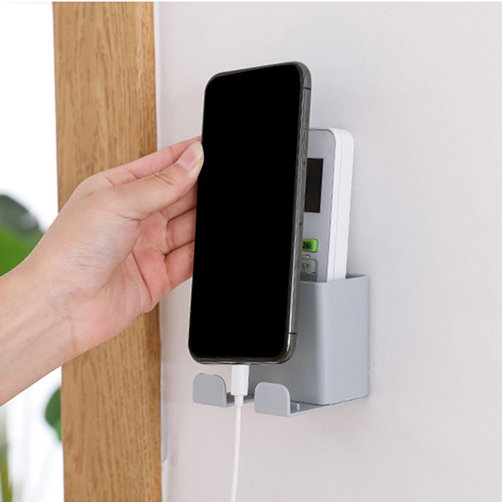 1 Pcs Telefoon Muur Houder Smartphone Opknoping Muur Opslag Rack Gemonteerde Mobiele Telefoon Muur Houder Opladen Houder Afstandsbediening