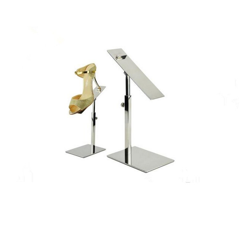 stainless steel shoe display stand removable mounting shoe rack women sandals holder high heel leather shoe rack