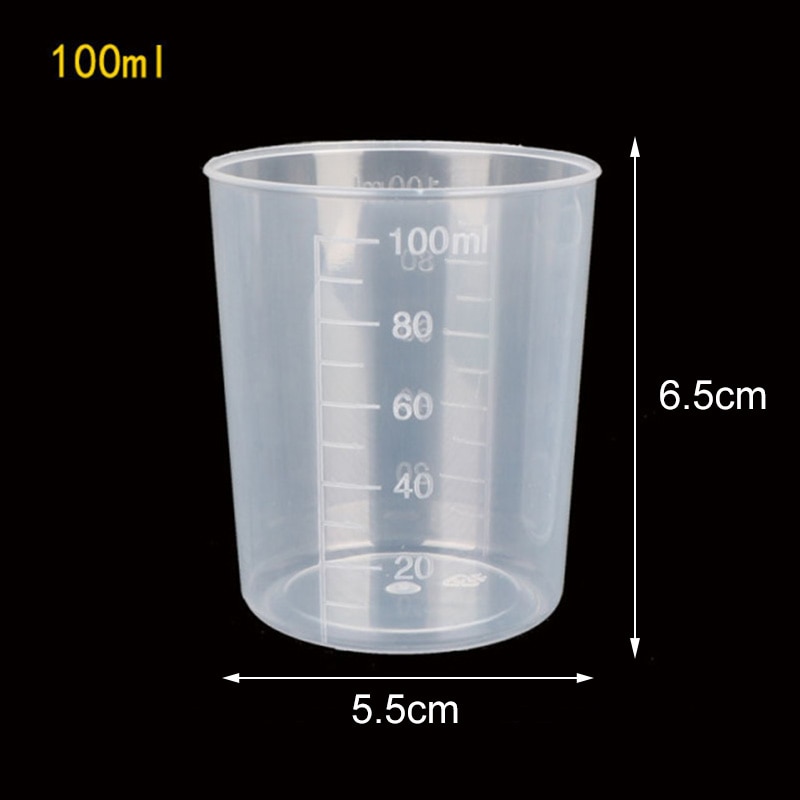 20ml/30ml/50ml/300ml/500ml/1000ml Clear Plastic Graduated Measuring Cup for Baking Beaker Liquid Measure Jug Cup Container