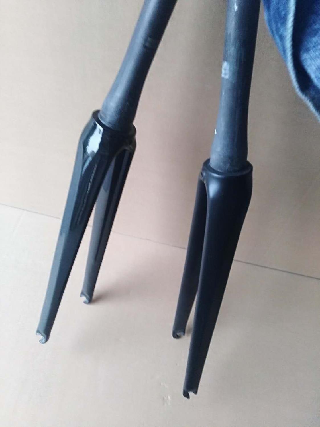 EARRELL 700c Full Carbon Fiber Bike Fork 700*23c Tires carbon road for bicycle Straigh fork brand V brakes UD black