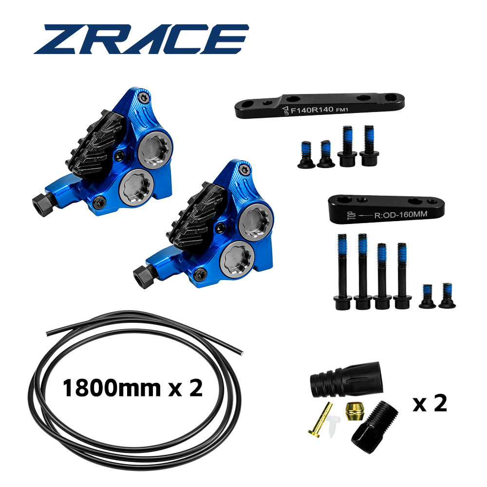 ZRACE XG4 flach montierter Vierkolben-Bremssattel, hydraulischer Straßenbremssattel, Bremsbeläge mit Eistechnik, leicht, CNC