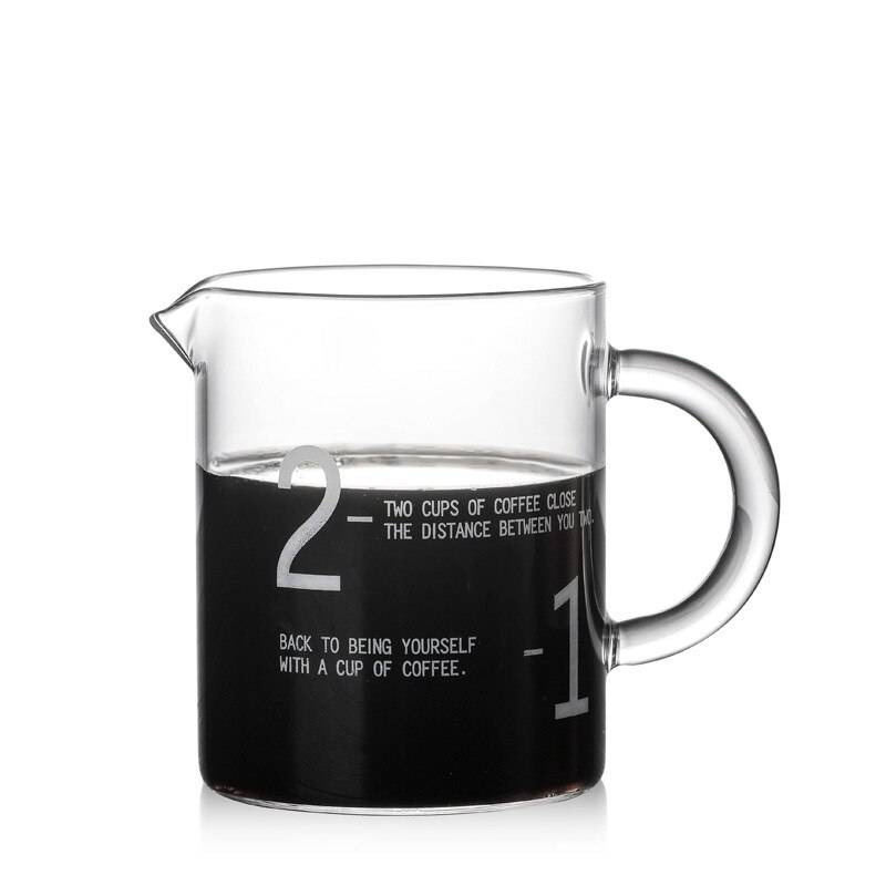 Coffee Filter Set V60 Glass Coffee Dripper 1-2 Cup Coffee Sharing Pot Brew Coffee Filter Funnel Reusable Coffee Jug Coffee Maker: 1-2Cup