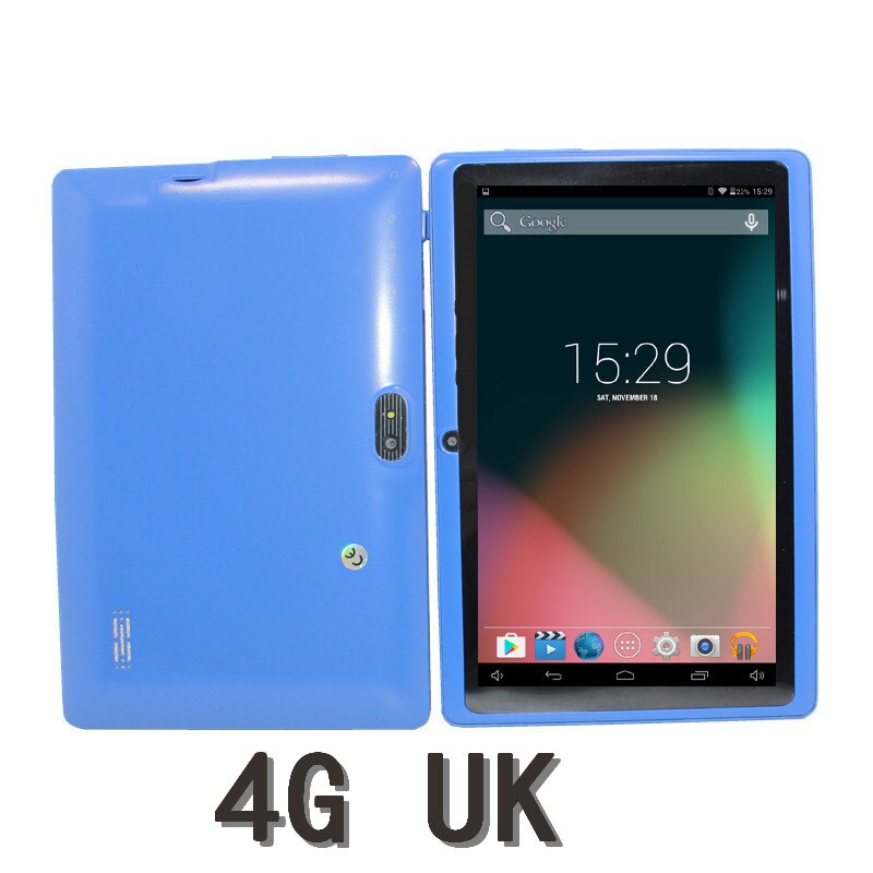 Originele 7 inch Tablet Pc Allwinner A33 Quad Core 4G Telefoontje Google Markt GPS WiFi FM Bluetooth wiFi Tabletten: Blue  4G UK