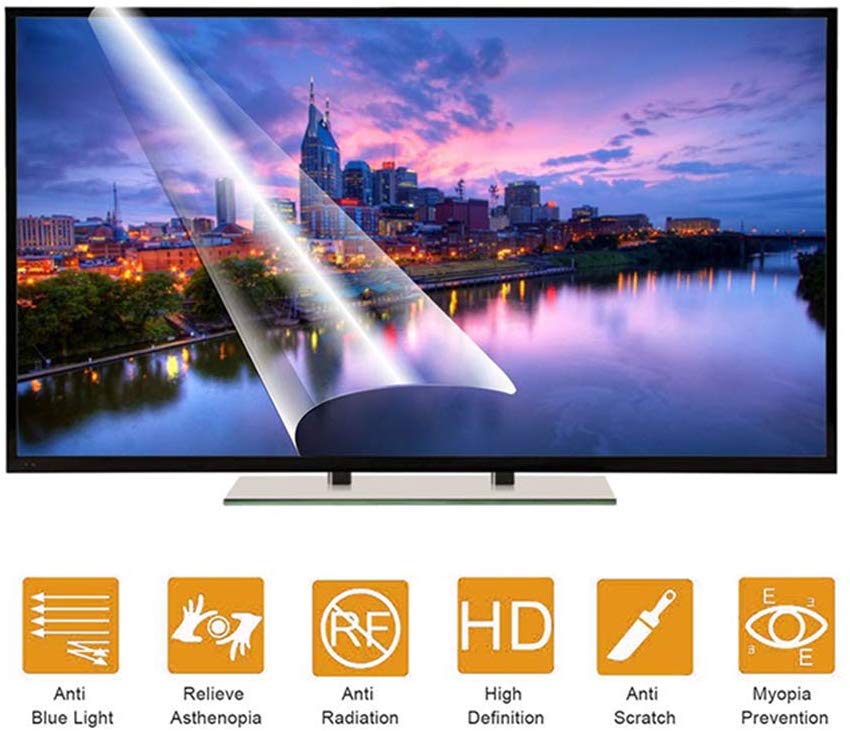 Para samsung 109 cm 43 polegadas [luz formiga-azul] [blocos uv] [anti-reflexo] [anti-risco] filtro de tela de luz azul flim