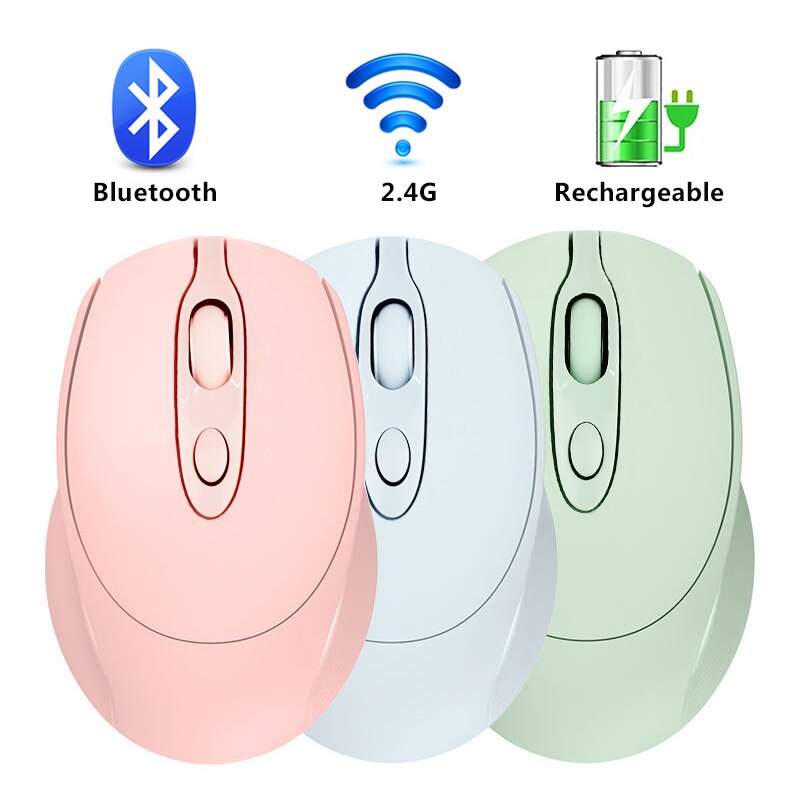 Ładowanie bezprzewodowa mysz wycisz komputer stacjonarny komputer przenośny ogólne biuro bezprzewodowa mysz Bluetooth dla Apple Macbook Air Xiaomi Pro