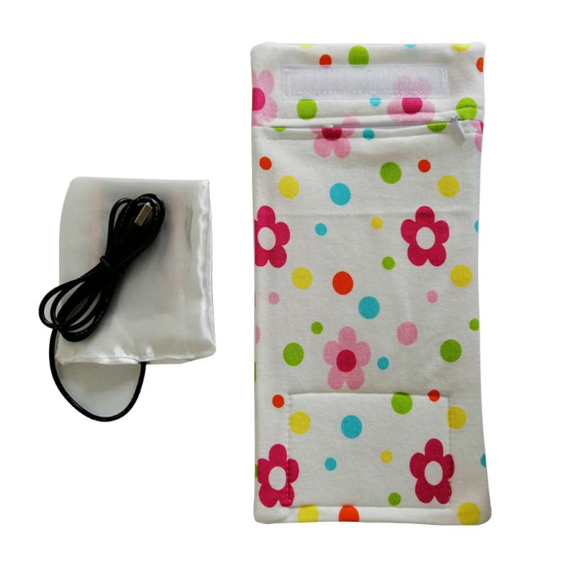 USB Charging Newborn Baby Bottle Warmer Portable Outdoor Infant Milk Feeding Bottle Heated Cover Baby Nursing Insulated Bag Care