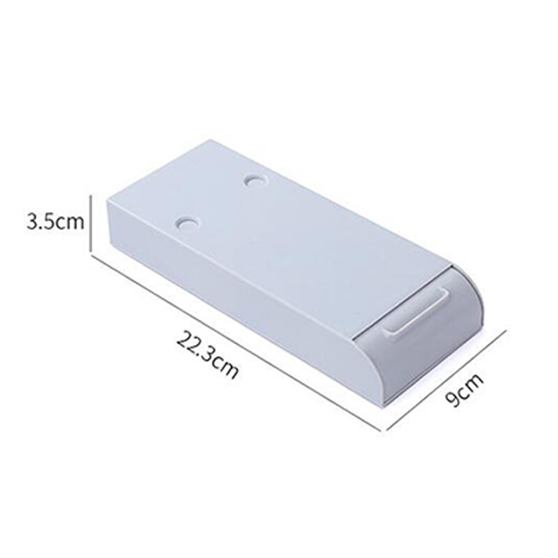 Self-Adhesive Under Desk Drawer Storage Box Makeup Organizer Hidden Table Under Storage Box Pull-Out Drawer Organizer